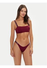 Calvin Klein Swimwear Góra od bikini KW0KW02731 Bordowy. Kolor: czerwony. Materiał: syntetyk #2