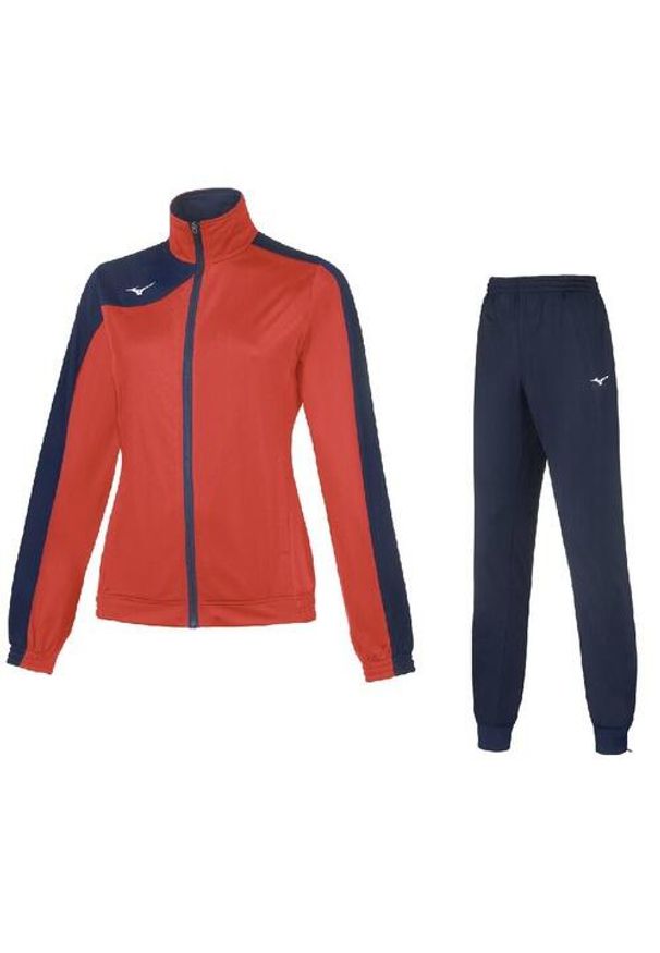 Dres Mizuno femme Team kobe knit. Kolor: czerwony, wielokolorowy, niebieski. Materiał: dresówka