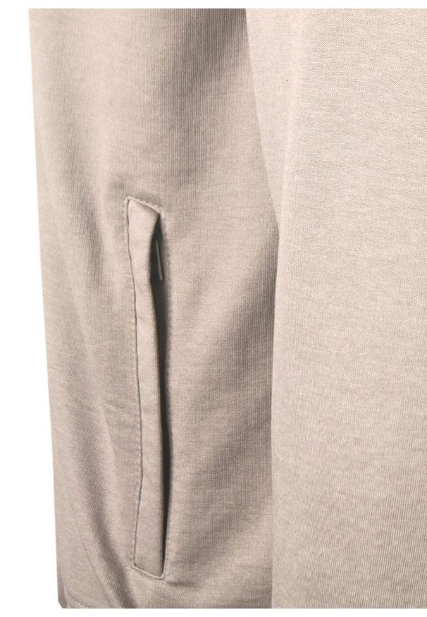 Lekka Bluza na Zamek z Wysokim Kołnierzem - Pako Jeans - Beżowa. Kolor: brązowy, beżowy, wielokolorowy. Materiał: poliester, bawełna. Sezon: wiosna, lato