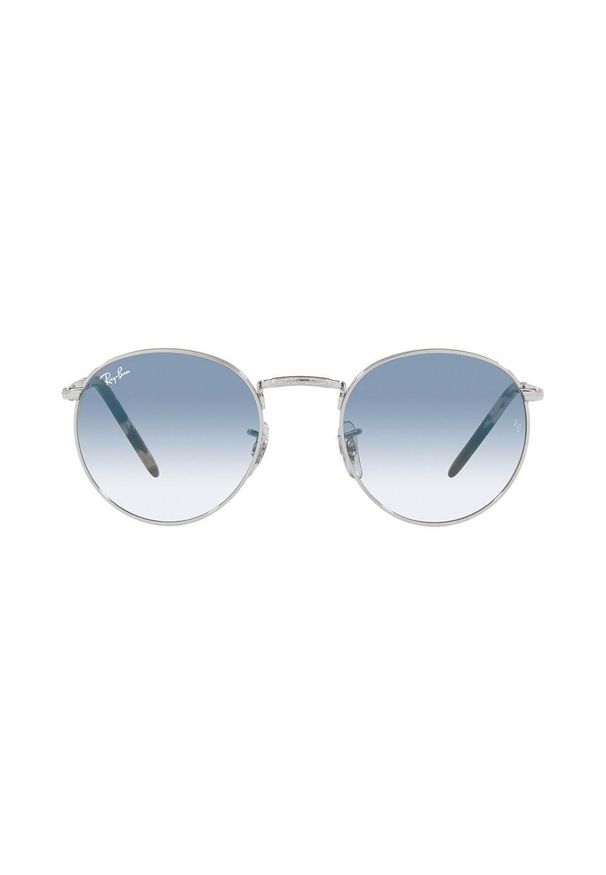Ray-Ban okulary przeciwsłoneczne New Round kolor srebrny. Kształt: okrągłe. Kolor: srebrny