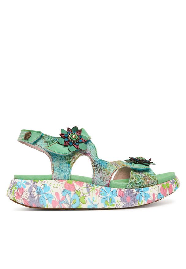 Laura Vita Sandały Nikito 03 Turkusowy. Kolor: turkusowy. Materiał: skóra