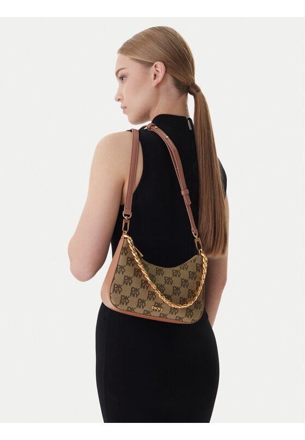 DKNY Torebka R53E6I10 Brązowy. Kolor: brązowy. Materiał: skórzane