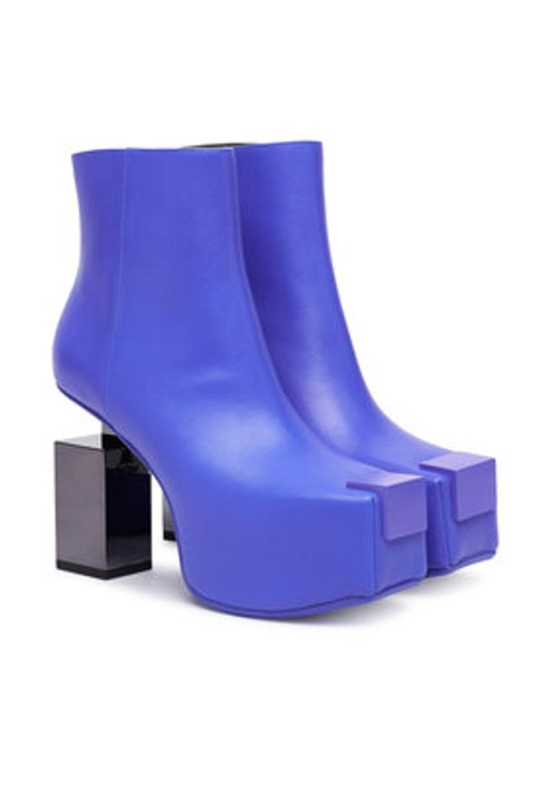 United Nude Botki Cubist Bootie 1094392016 Niebieski. Kolor: niebieski. Materiał: skóra