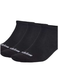 Adidas - Skarpety adidas Thin Linear Low-Cut Socks 3P. Kolor: czarny