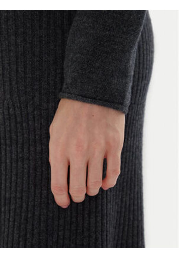 TOMMY HILFIGER - Tommy Hilfiger Sukienka codzienna WW0WW47303 Szary Regular Fit. Okazja: na co dzień. Kolor: szary. Materiał: wełna. Typ sukienki: proste. Styl: casual