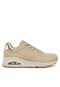 skechers - Skechers Sneakersy 155196/NUDE Beżowy. Kolor: beżowy. Materiał: skóra