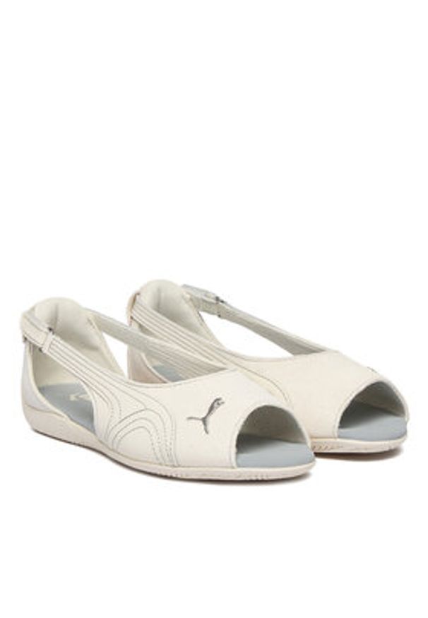 Puma Baleriny Speedcat Sandal 404839 06 Biały. Kolor: biały. Materiał: skóra, zamsz