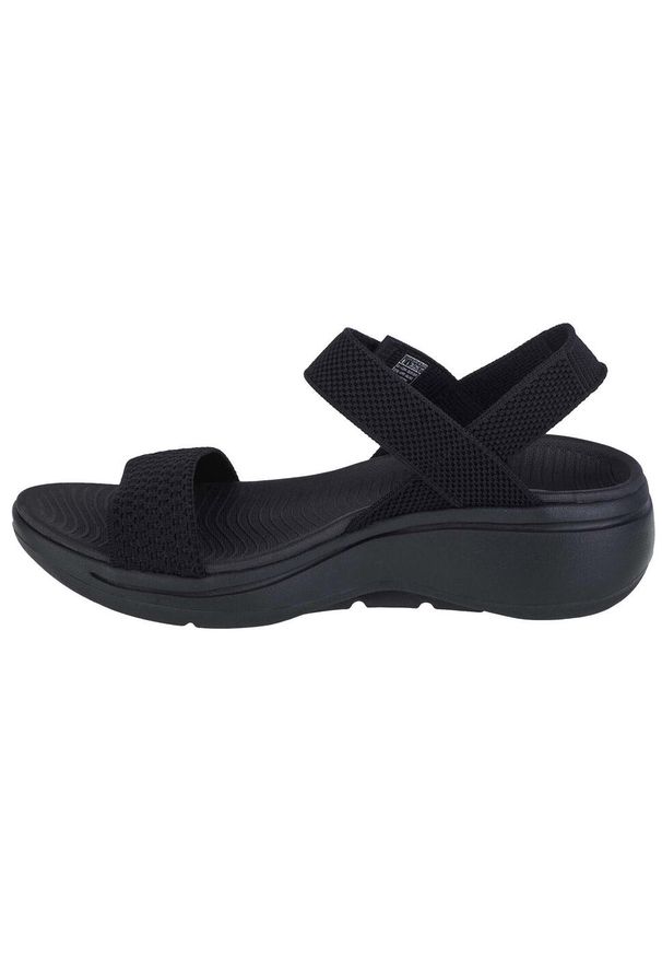 skechers - Sandały damskie, Go Walk Arch Fit Sandal - Polished. Kolor: czarny