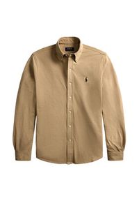 Polo Ralph Lauren Koszula 710654408503 Beżowy ciemny Regular Fit. Typ kołnierza: polo. Kolor: beżowy. Materiał: bawełna #5