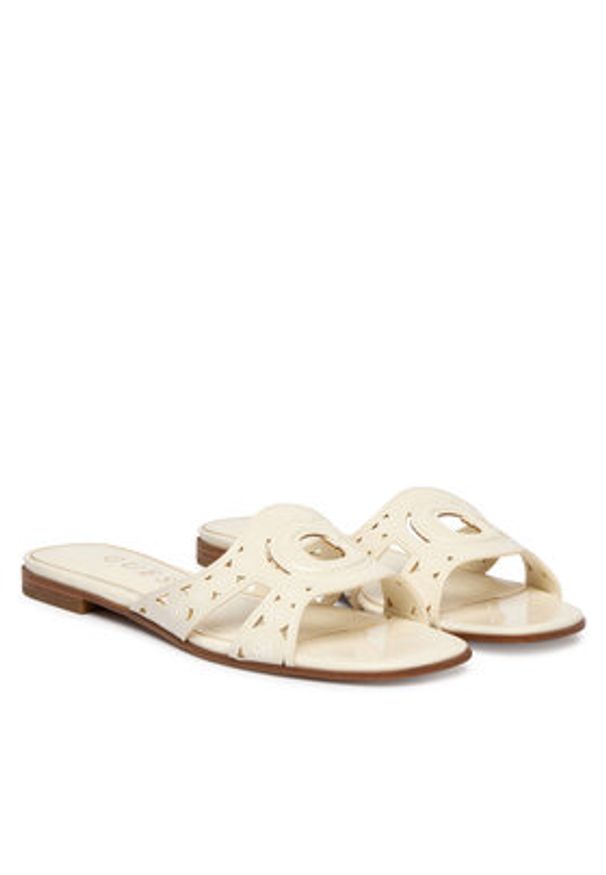 Guess Klapki FLJCIE PAF03 Kremowy. Kolor: kremowy. Materiał: skóra