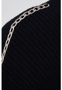 Hugo Sweter bawełniany 50462712 damski kolor czarny ciepły. Kolor: czarny. Materiał: bawełna. Długość rękawa: długi rękaw. Długość: długie #2