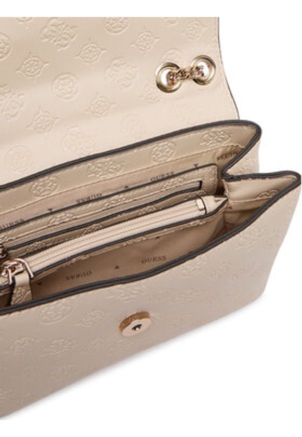 Guess Torebka Dita HWPD76 02210 Beżowy. Kolor: beżowy. Materiał: skórzane