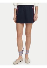 Tommy Jeans Spódnica mini Badge DW0DW22589 Granatowy Regular Fit. Kolor: niebieski. Materiał: bawełna #1