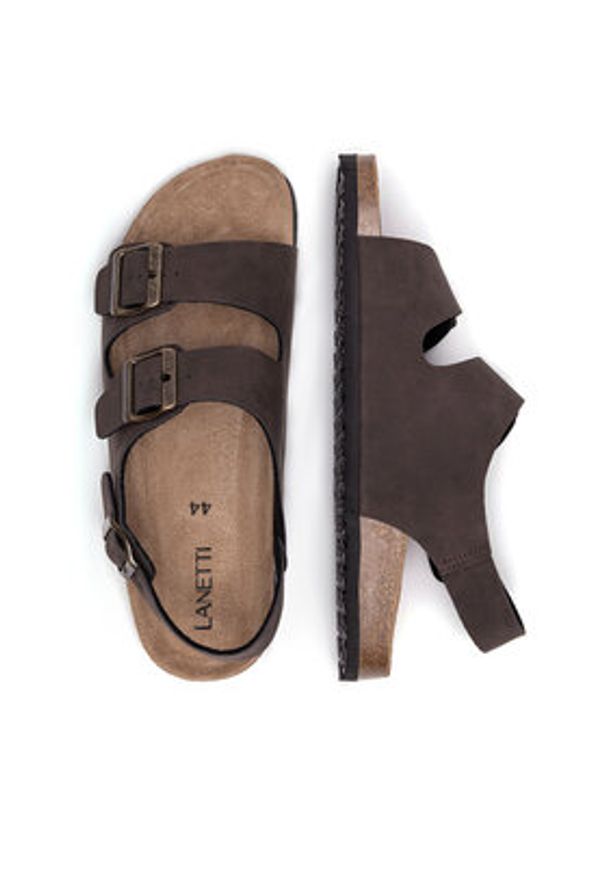 Lanetti Sandały 7410990012 Brązowy. Kolor: brązowy. Materiał: syntetyk