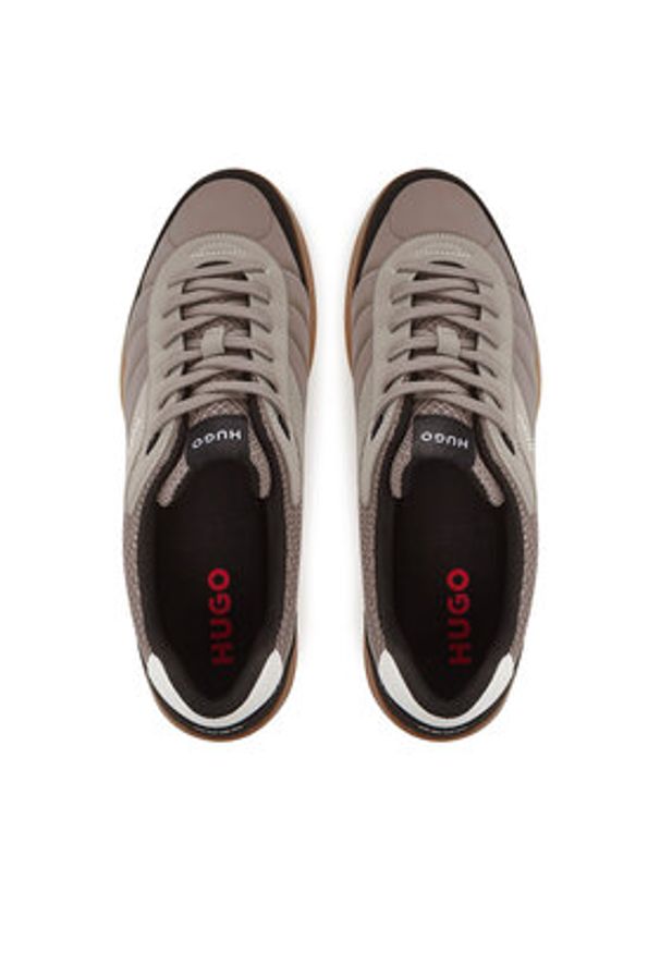 Hugo - HUGO Sneakersy Riven Tenn 50541723 Beżowy. Kolor: beżowy. Materiał: materiał