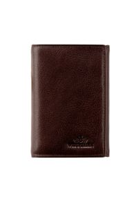 Wittchen - Męski portfel skórzany z wysuwanym panelem. Kolor: brązowy. Materiał: skóra #1