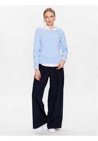 TOMMY HILFIGER - Tommy Hilfiger Sweter WW0WW37938 Błękitny Regular Fit. Kolor: niebieski. Materiał: bawełna #3