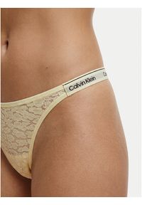 Calvin Klein Underwear Stringi LV00QD5154 Żółty. Kolor: żółty. Materiał: syntetyk #2