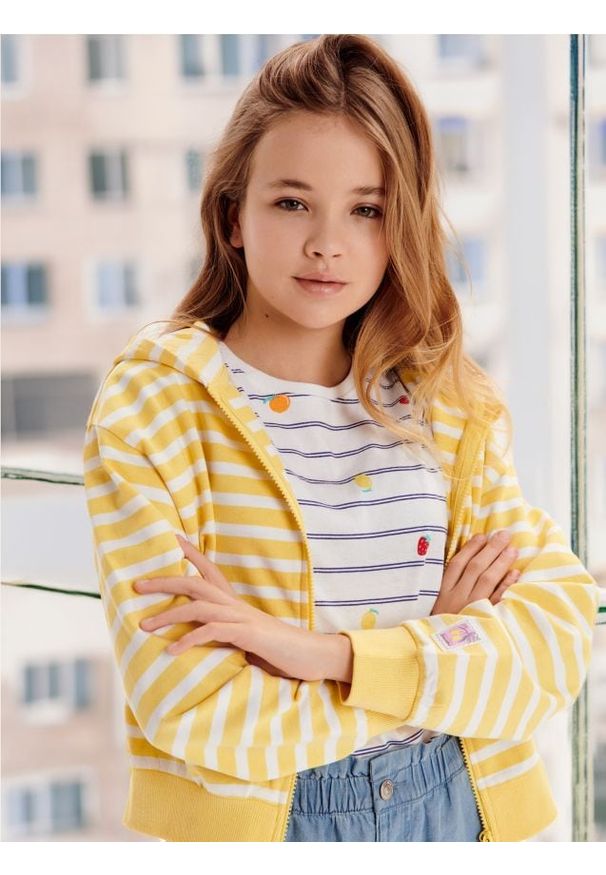 Sinsay - Bluza rozpinana - wielobarwny. Materiał: bawełna, dzianina