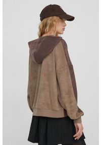 Karl Kani bluza damska kolor brązowy z kapturem wzorzysta. Typ kołnierza: kaptur. Kolor: brązowy #4