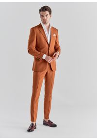 Pako Lorente - PAKO LORENTE – Pomarańczowa marynarka garniturowa P22SF-3G-021-P-S. Okazja: na ślub cywilny, na wesele. Kolor: pomarańczowy. Materiał: poliester, elastan, wiskoza #7