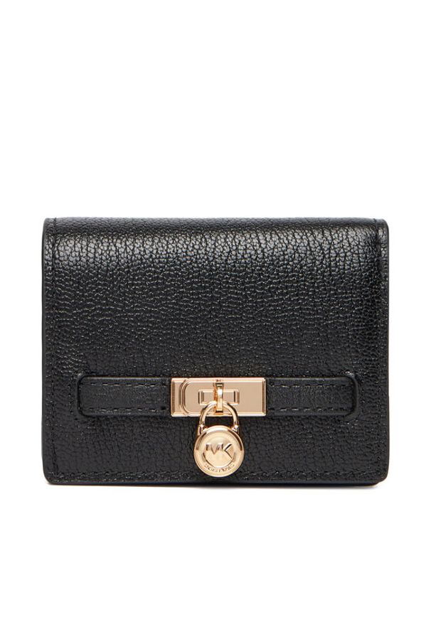 MICHAEL Michael Kors Mały Portfel Damski 32F5GNXD1L Czarny. Kolor: czarny. Materiał: skóra