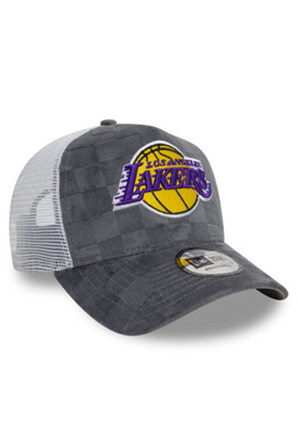 New Era Czapka z daszkiem Los Angeles Lakers Tonal Check 60595261 Szary. Kolor: szary. Materiał: materiał, poliester