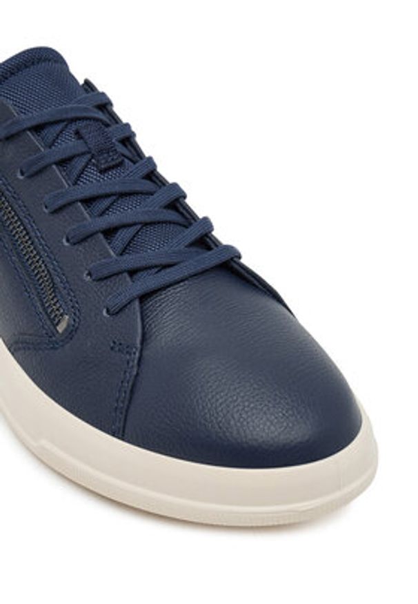 ecco - ECCO Sneakersy 22381354668 Granatowy. Kolor: niebieski. Materiał: skóra