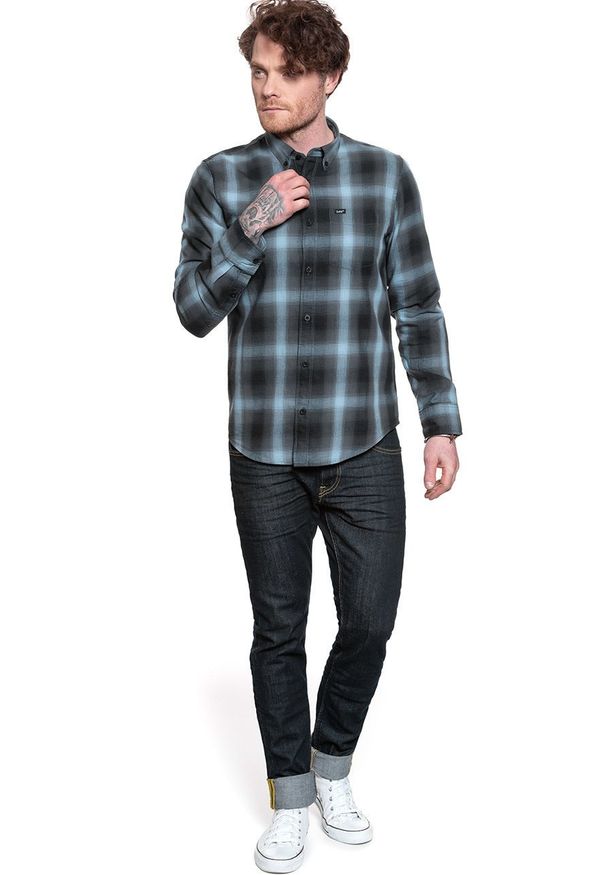 Lee - LEE LEE BUTTON DOWN ASHLEY BLUE L880BFNA 112122998. Typ kołnierza: button down
