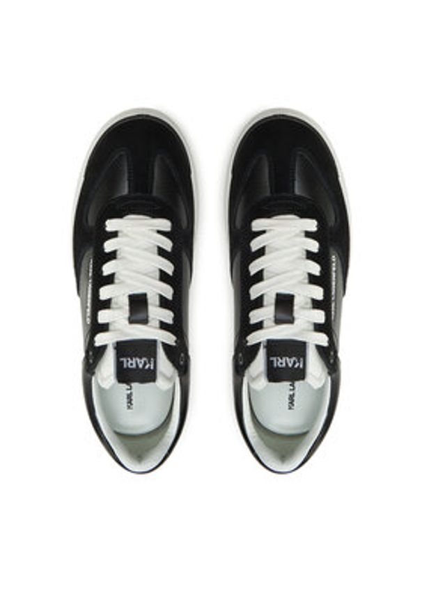 Karl Lagerfeld - KARL LAGERFELD Sneakersy KL65025 Czarny. Kolor: czarny. Materiał: skóra