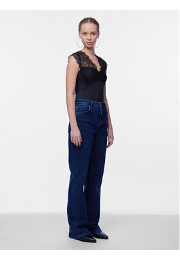 Pieces Body Tatianna 17114311 Czarny Slim Fit. Kolor: czarny. Materiał: syntetyk