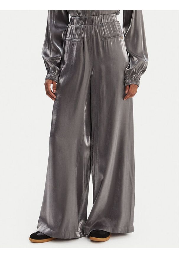 Liu Jo Sport Spodnie materiałowe TA6005 T322A Szary Relaxed Fit. Kolor: szary. Materiał: wiskoza. Styl: sportowy