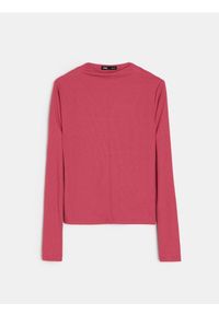 Sinsay - Prążkowana bluzka z zabudowanym dekoltem z domieszką wiskozy - Inny. Materiał: prążkowany, wiskoza