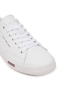 TOMMY HILFIGER - Tommy Hilfiger Sneakersy Signature Midsole Lace-Up Trainers With Leather FM0FM05814 Biały. Kolor: biały. Materiał: skóra #6