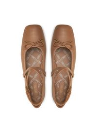 Michael Kors Baleriny Collette Leather Ballet Flat 40T4CTFP1L Brązowy. Kolor: brązowy. Materiał: skóra