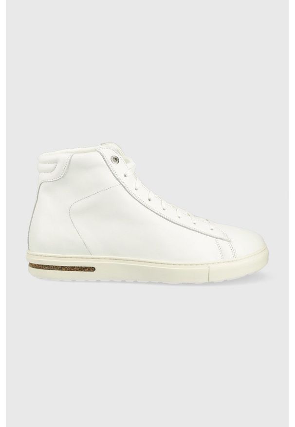 Birkenstock sneakersy skórzane Bend Mid 1021381 kolor biały. Nosek buta: okrągły. Zapięcie: sznurówki. Kolor: biały. Materiał: skóra. Szerokość cholewki: normalna