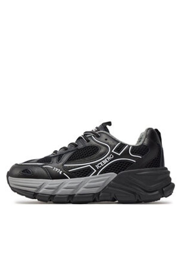 Iceberg Sneakersy IU1706 Czarny. Kolor: czarny. Materiał: materiał