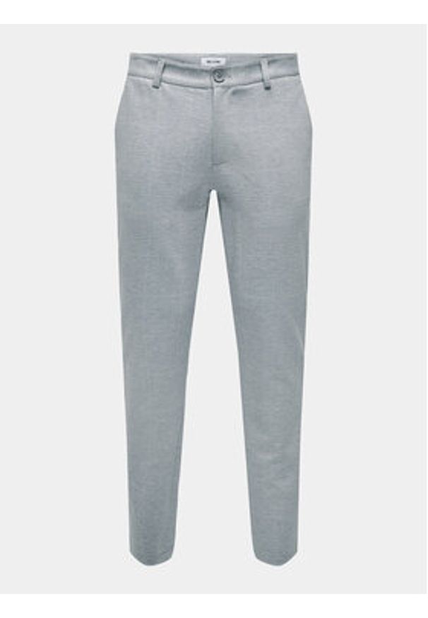 Only & Sons Chinosy Mark 22028134 Szary Slim Fit. Kolor: szary. Materiał: syntetyk