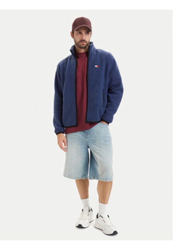 Tommy Jeans Polar DM0DM22345 Niebieski Regular Fit. Kolor: niebieski. Materiał: syntetyk