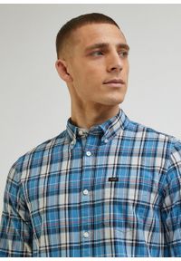 Lee - LEE BUTTON DOWN MĘSKA KOSZULA W KRATĘ KRATA ECRU 112341760. Typ kołnierza: button down #5