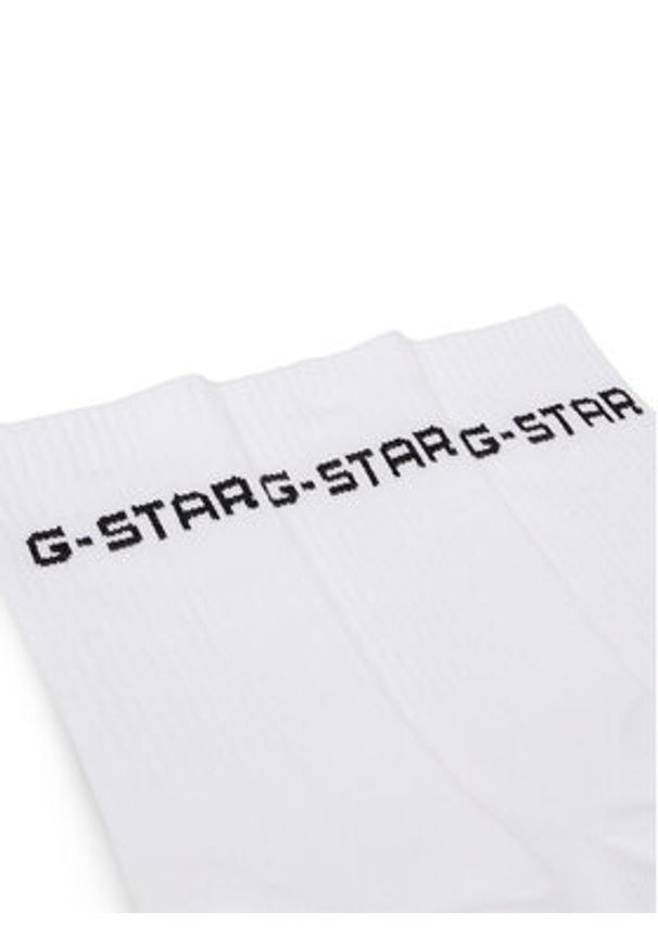G-Star RAW - G-Star Raw Skarpety AS_G_STAR_001W_SS25 (3-PACK) Biały. Kolor: biały. Materiał: materiał, bawełna