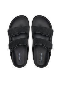 Calvin Klein Klapki Flat Adj Slide Mono Jacq HW0HW01955 Czarny. Kolor: czarny. Materiał: materiał #3