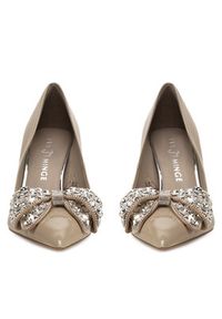 Eva Minge Czółenka SARA-V1278-388-2 Beżowy. Kolor: beżowy. Materiał: lakier, skóra #4