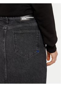 Karl Lagerfeld Jeans Spódnica jeansowa A1W12008 Szary Regular Fit. Kolor: szary. Materiał: bawełna