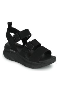 skechers - Sandały Skechers Model Dlux Walker Retro Cosmos Kolor Czarny. Kolor: czarny. Materiał: syntetyk, tkanina. Sezon: lato