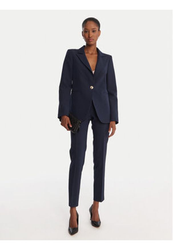 Rinascimento Marynarka CFC0126224003 Granatowy Regular Fit. Kolor: niebieski. Materiał: syntetyk