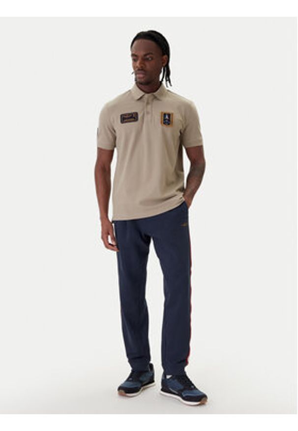 Aeronautica Militare Polo 261PO1927UP00191 Beżowy Regular Fit. Typ kołnierza: polo. Kolor: beżowy. Materiał: bawełna