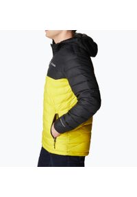 columbia - Kurtka puchowa męska Columbia Powder Lite Hooded. Kolor: żółty, wielokolorowy, czarny. Materiał: puch