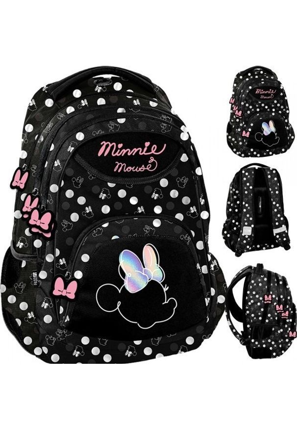 Paso - Disney Myszka Minnie Plecak Czarny dla Uczennic wygodny [DM23KK-278]. Kolor: czarny. Wzór: motyw z bajki