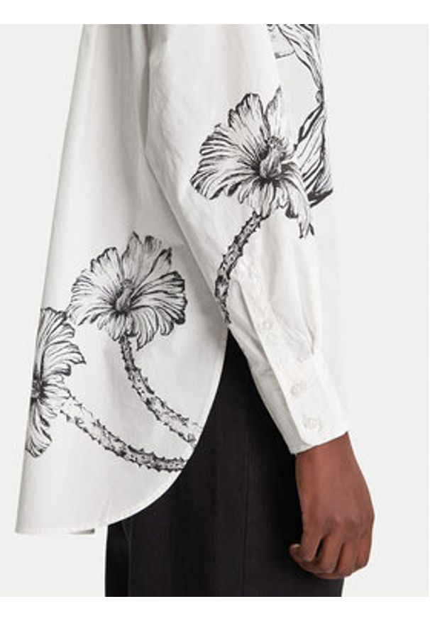 Desigual Koszula Byn Lacroix 25WWCW07 Biały Loose Fit. Kolor: biały. Materiał: bawełna